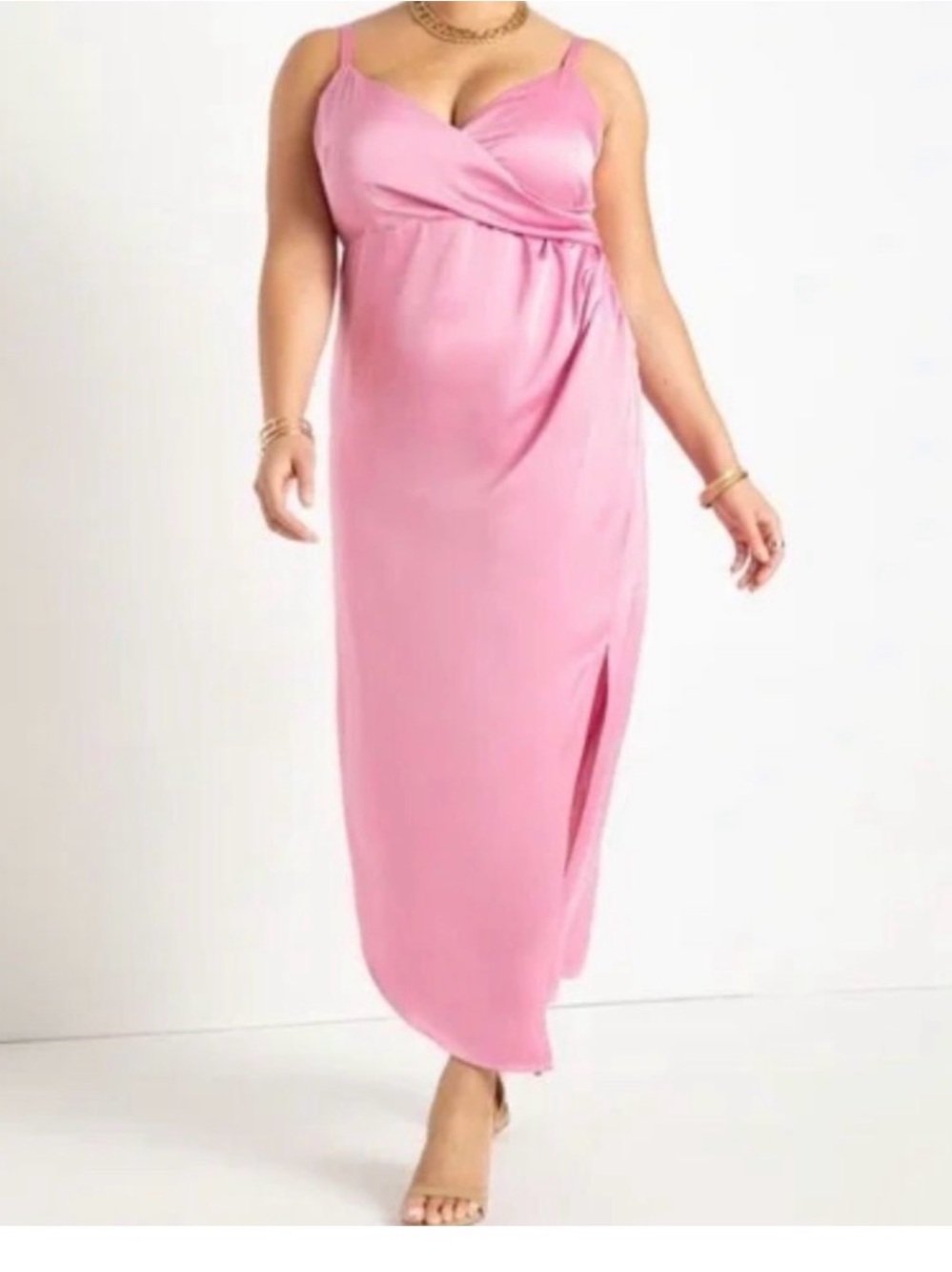 Eloquii Pink Polyester Fabric Garment
